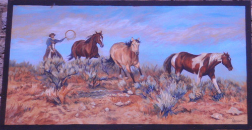 Mural in Rawlins, WY, on the GDMBR.